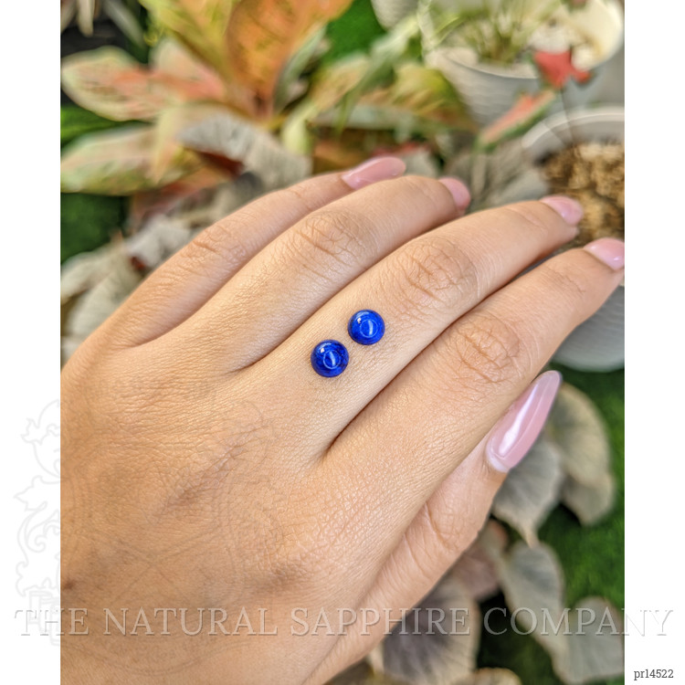 1.85 Ct.Tw. Cabochon Lapis Pair from Afghanistan