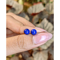 1.95 Ct.Tw.Total Carat Weight Cabochon Lapis Pair from Afghanistan Life Style