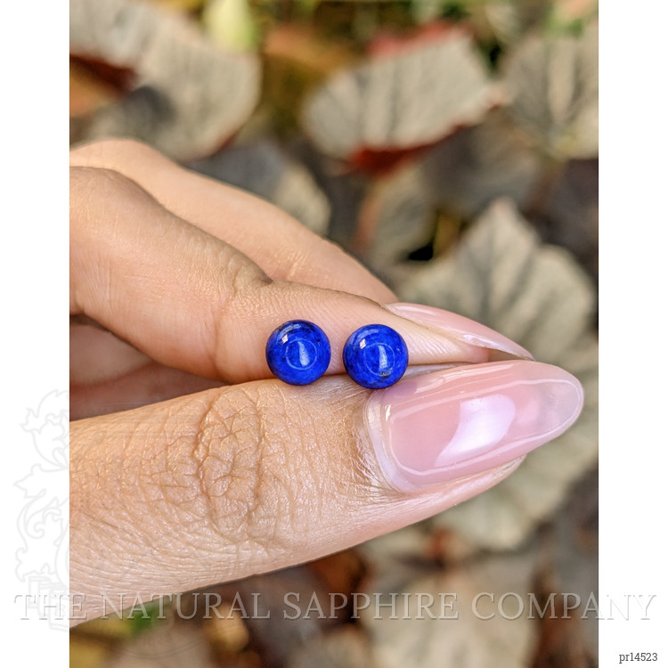 1.95 Ct.Tw. Cabochon Lapis Pair from Afghanistan