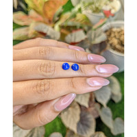 1.87 Ct.Tw.Total Carat Weight Cabochon Lapis Pair from Afghanistan Life Style