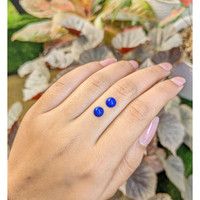 1.98&nbsp;Ct.Tw.Total Carat Weight Cabochon Lapis Pair from Afghanistan Life Style