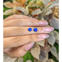 1.98 Ct.Tw.Total Carat Weight Cabochon Lapis Pair from Afghanistan Life Style