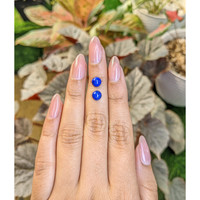 1.98 Ct.Tw.Total Carat Weight Cabochon Lapis Pair from Afghanistan Life Style