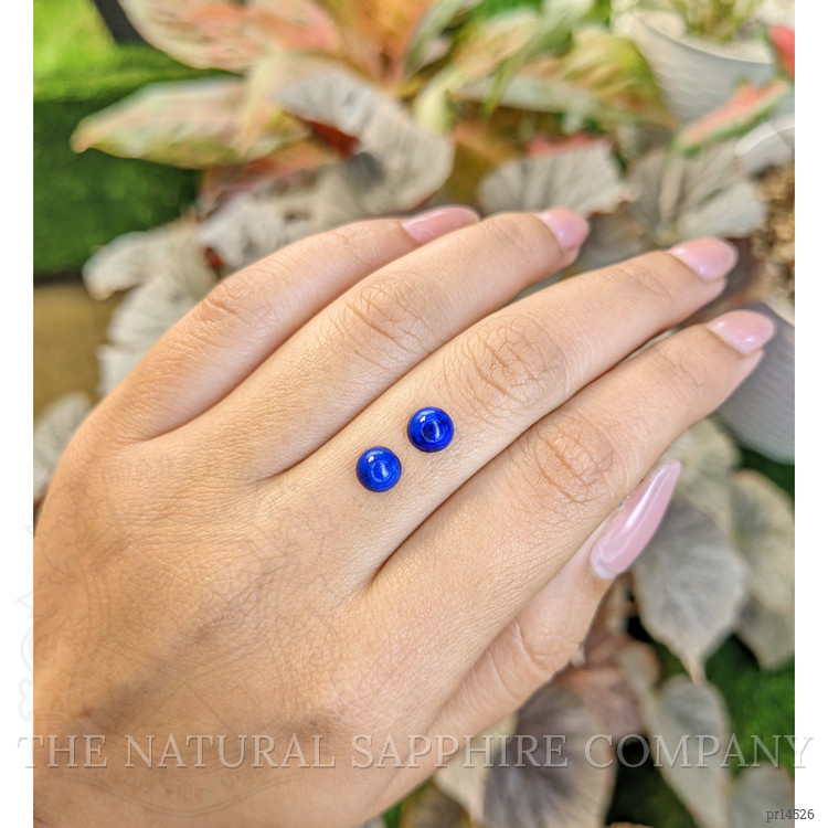 1.90 Ct.Tw. Cabochon Lapis Pair from Afghanistan