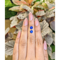 1.90&nbsp;Ct.Tw.Total Carat Weight Cabochon Lapis Pair from Afghanistan Life Style