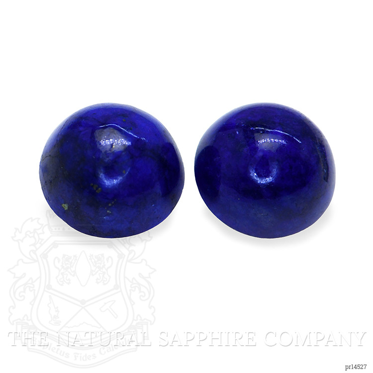 1.79 Ct.Tw. Cabochon Lapis Pair from Afghanistan
