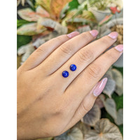 1.79 Ct.Tw.Total Carat Weight Cabochon Lapis Pair from Afghanistan Life Style