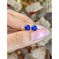 1.79 Ct.Tw.Total Carat Weight Cabochon Lapis Pair from Afghanistan Life Style
