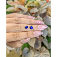 1.79&nbsp;Ct.Tw.Total Carat Weight Cabochon Lapis Pair from Afghanistan Life Style