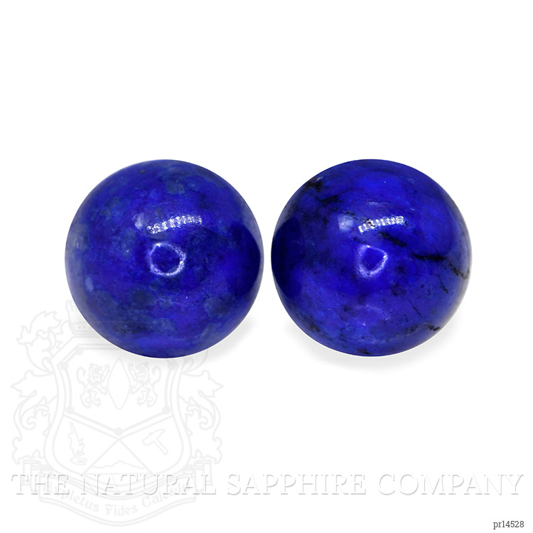 1.77 Ct.Tw. Cabochon Lapis Pair from Afghanistan
