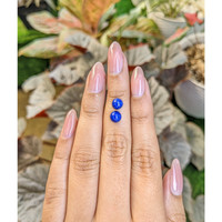 1.77 Ct.Tw.Total Carat Weight Cabochon Lapis Pair from Afghanistan Life Style