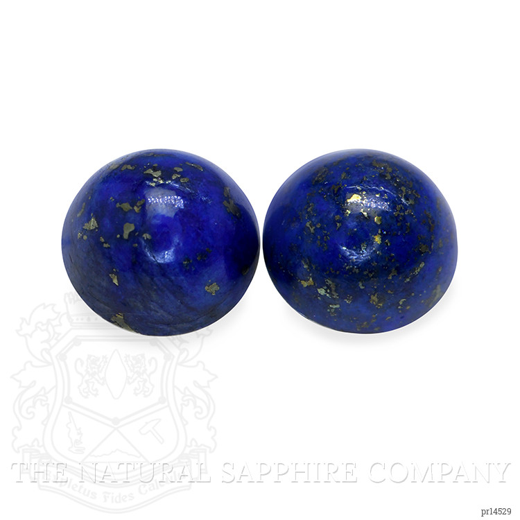 2.09 Ct.Tw. Cabochon Lapis Pair from Afghanistan