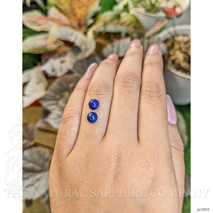 2.09 Ct.Tw. Cabochon Lapis Pair from Afghanistan