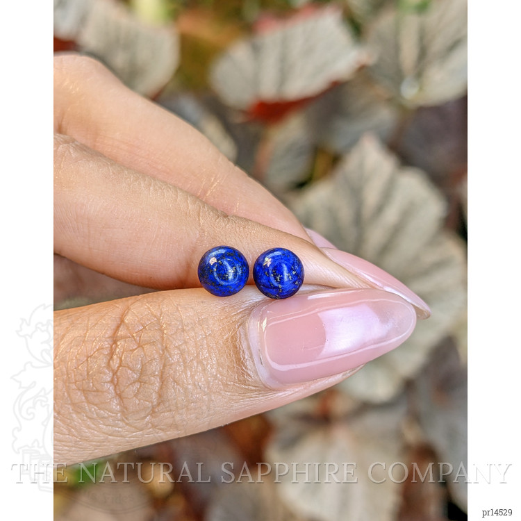 2.09 Ct.Tw. Cabochon Lapis Pair from Afghanistan