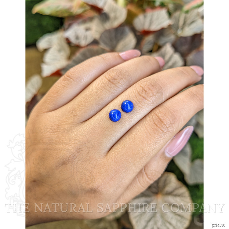 1.85 Ct.Tw. Cabochon Lapis Pair from Afghanistan