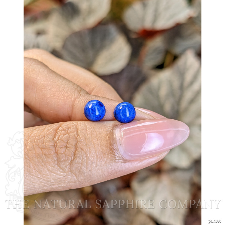 1.85 Ct.Tw. Cabochon Lapis Pair from Afghanistan