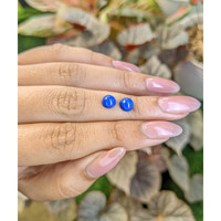 1.85 Ct.Tw.Total Carat Weight Cabochon Lapis Pair from Afghanistan Life Style