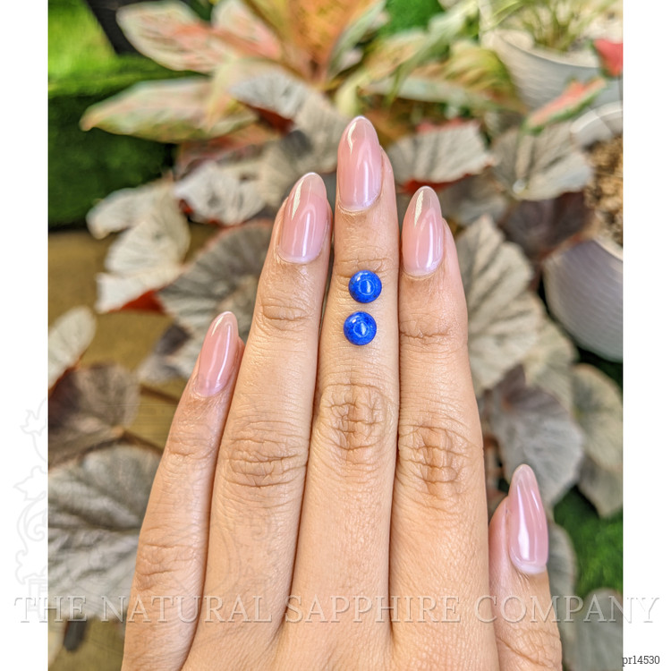 1.85 Ct.Tw. Cabochon Lapis Pair from Afghanistan