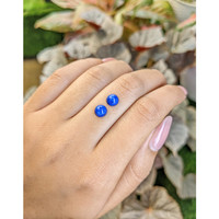 1.92 Ct.Tw.Total Carat Weight Cabochon Lapis Pair from Afghanistan Life Style