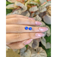 1.92 Ct.Tw.Total Carat Weight Cabochon Lapis Pair from Afghanistan Life Style