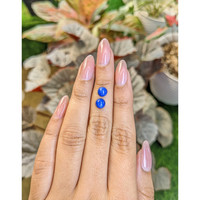1.92 Ct.Tw.Total Carat Weight Cabochon Lapis Pair from Afghanistan Life Style