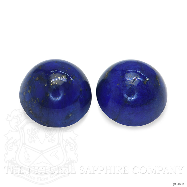 1.86 Ct.Tw. Cabochon Lapis Pair from Afghanistan