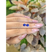 1.86 Ct.Tw.Total Carat Weight Cabochon Lapis Pair from Afghanistan Life Style