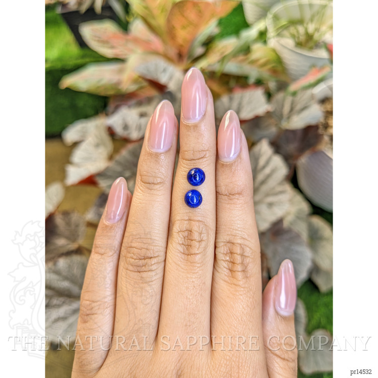 1.86 Ct.Tw. Cabochon Lapis Pair from Afghanistan
