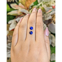 1.88 Ct.Tw.Total Carat Weight Cabochon Lapis Pair from Afghanistan Life Style