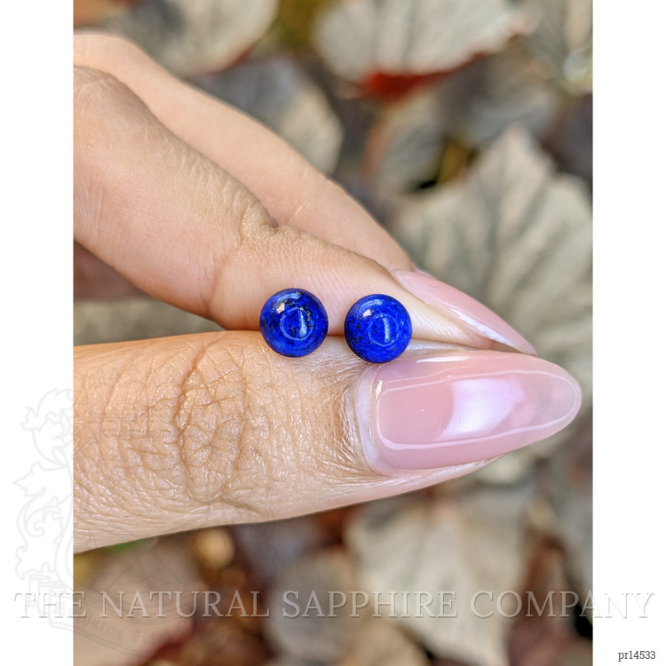 1.88 Ct.Tw. Cabochon Lapis Pair from Afghanistan