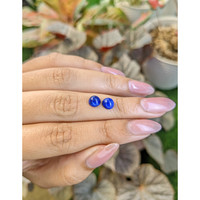 1.88 Ct.Tw.Total Carat Weight Cabochon Lapis Pair from Afghanistan Life Style