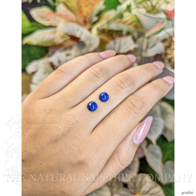 1.85 Ct.Tw. Cabochon Lapis Pair from Afghanistan