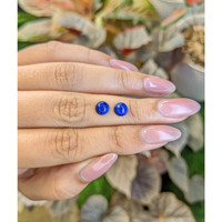 1.85 Ct.Tw.Total Carat Weight Cabochon Lapis Pair from Afghanistan Life Style