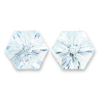 13.68 Ct.Tw.Total Carat Weight Blue Aquamarine Pair from Brazil Video