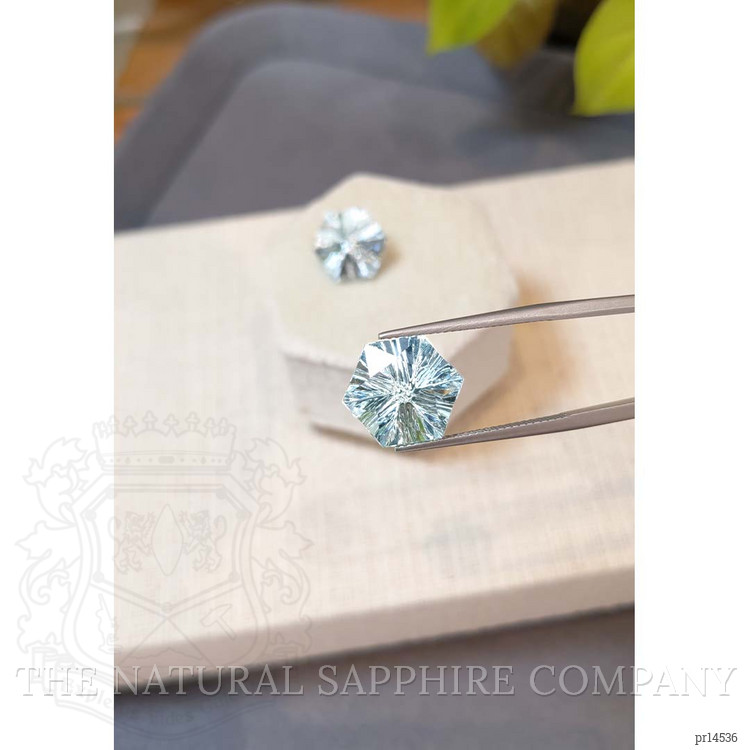 13.68 Ct.Tw. Blue Aquamarine Pair from Brazil