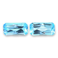 3.77 Ct.Tw.Total Carat Weight Swiss Blue Topaz Pair from Brazil Video