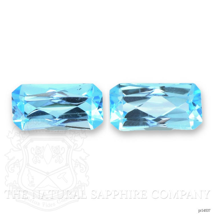 3.77 Ct.Tw. Swiss Blue Topaz Pair from Brazil