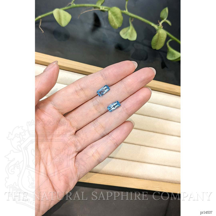 3.77 Ct.Tw. Swiss Blue Topaz Pair from Brazil