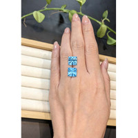 11.55 Ct.Tw.Total Carat Weight Blue Topaz Pair from Brazil Life Style