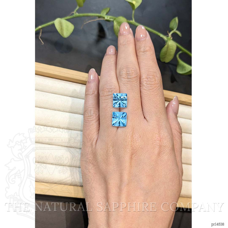 11.55 Ct.Tw. Blue Topaz Pair from Brazil