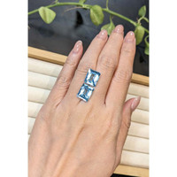 12.33 Ct.Tw.Total Carat Weight Sky Blue Topaz Pair from Brazil Life Style