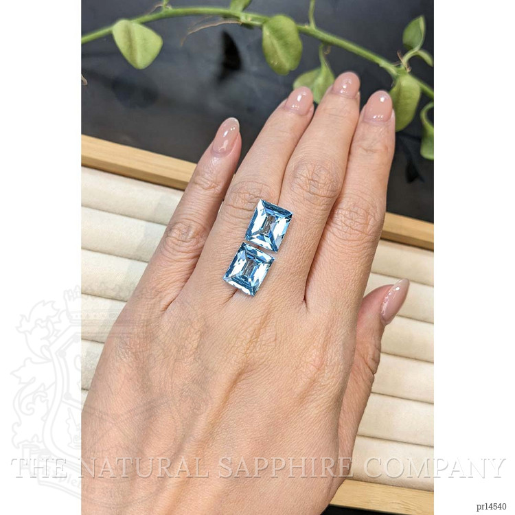 12.33 Ct.Tw. Sky Blue Topaz Pair from Brazil