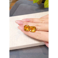 14.66&nbsp;Ct.Tw.Total Carat Weight Yellow Citrine Pair from Brazil Life Style