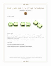 6.94 Ct.Tw.Total Carat Weight Yellowish Green Cabochon Grossular Garnet Pair from Brazil Appraisal