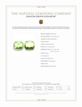 6.94&nbsp;Ct.Tw.Total Carat Weight Yellowish Green Cabochon Grossular Garnet Pair from Brazil Scan Report
