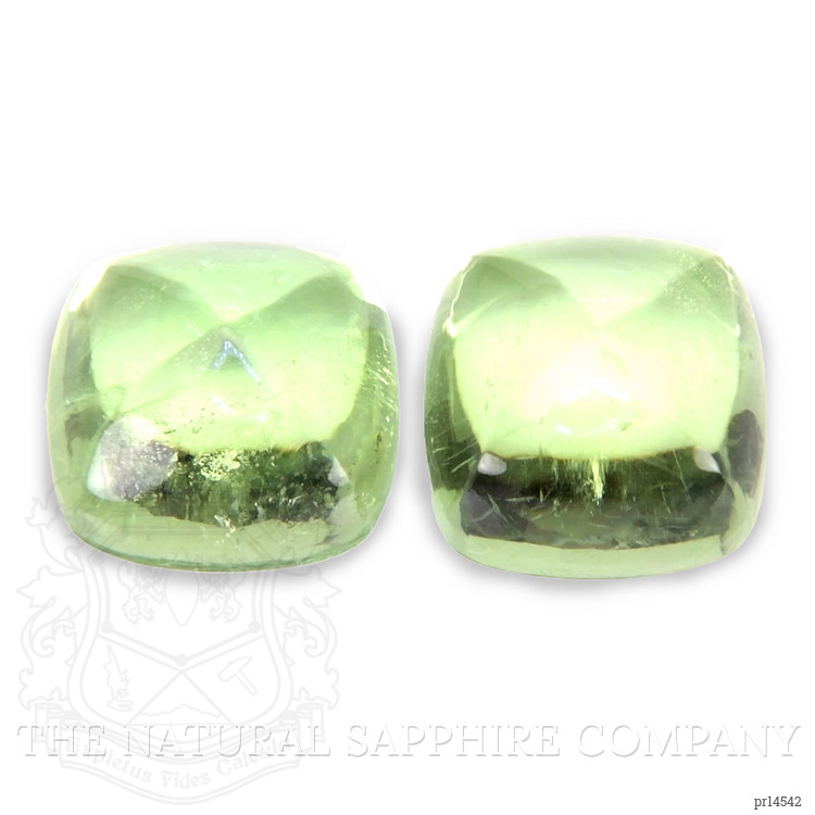 6.94 Ct.Tw. Yellowish Green Cabochon Grossular Garnet Pair from Brazil