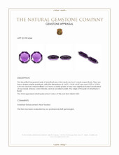 13.17&nbsp;Ct.Tw.Total Carat Weight Purple Amethyst Pair from Brazil Appraisal