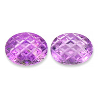 3.33&nbsp;Ct.Tw.Total Carat Weight Purple Amethyst Pair from Brazil Video