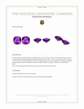 11.60 Ct.Tw.Total Carat Weight Purple Amethyst Pair from Brazil Appraisal