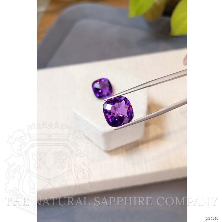 11.60 Ct.Tw. Purple Amethyst Pair from Brazil
